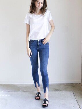 Frame - Le Skinny Split Front Ankle in Tuckahoe - 28